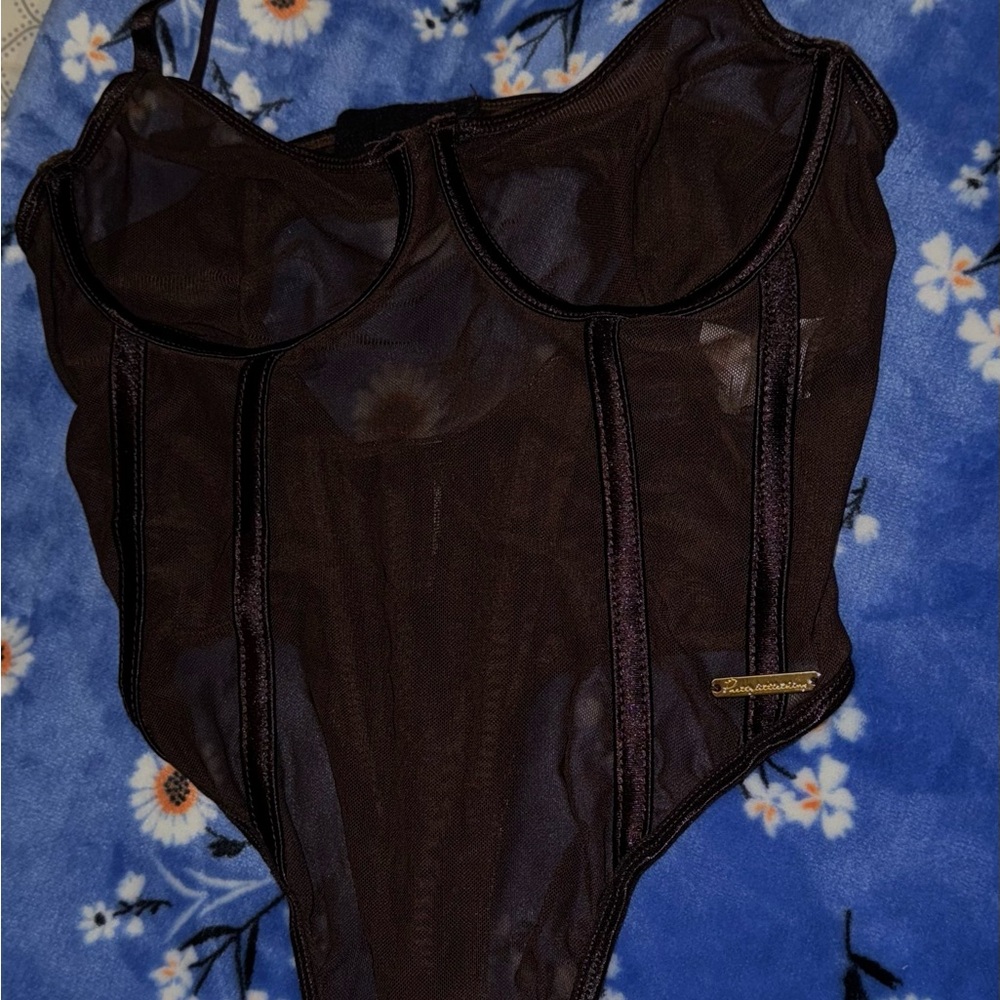 Brown mesh bodysuit